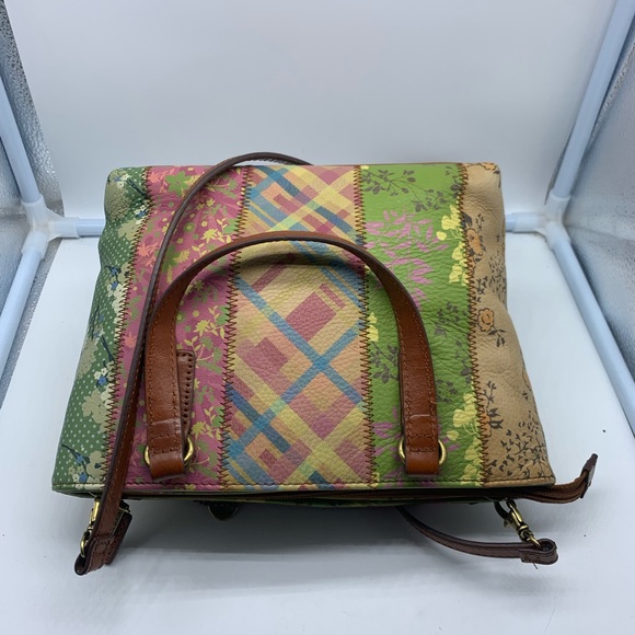 FOSSIL 75082 Key 1954 patchwork leather crossbody - Picture 11 of 16